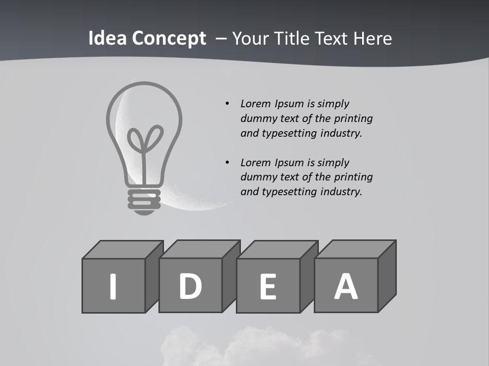 Crater Lunar White PowerPoint Template