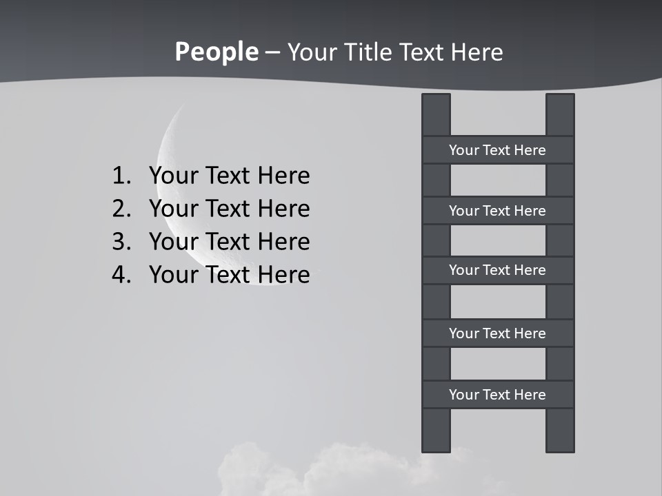 Crater Lunar White PowerPoint Template