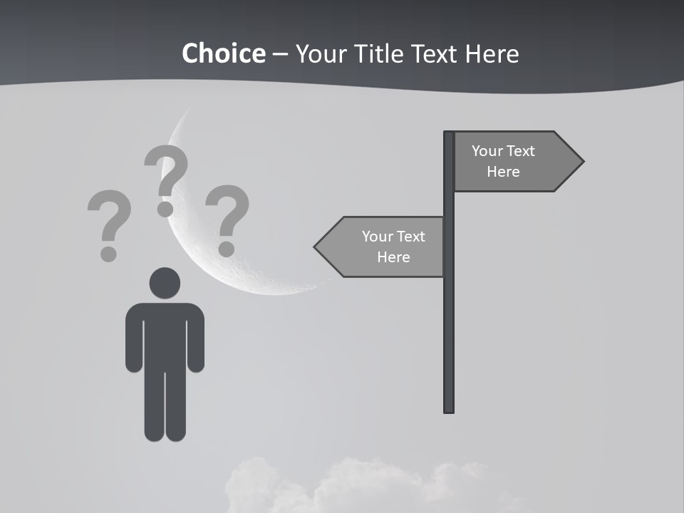 Crater Lunar White PowerPoint Template
