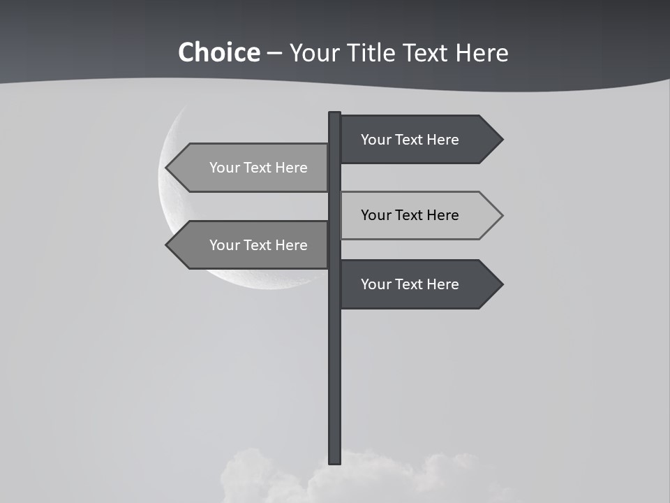 Crater Lunar White PowerPoint Template