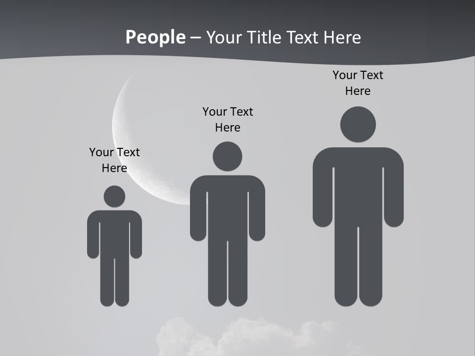 Crater Lunar White PowerPoint Template