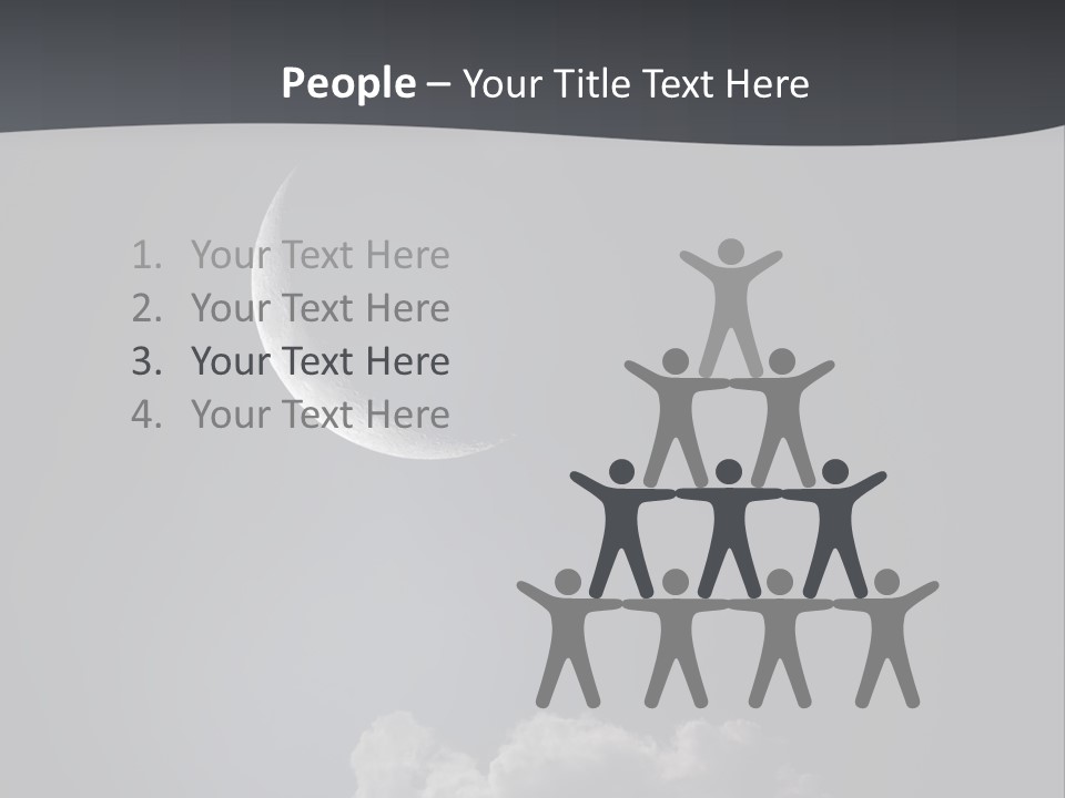 Crater Lunar White PowerPoint Template