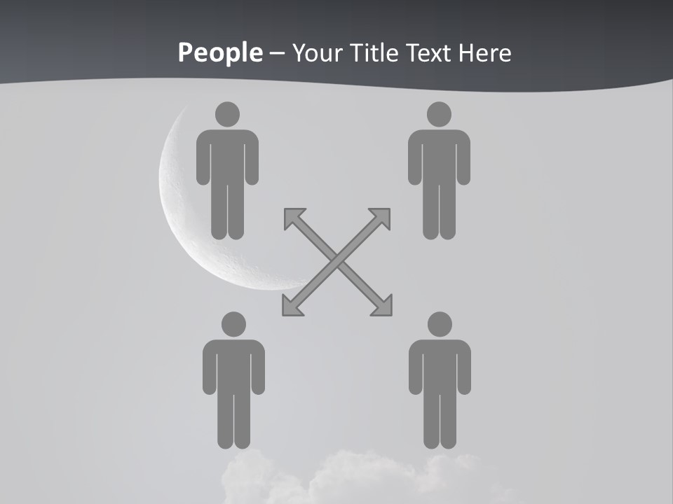 Crater Lunar White PowerPoint Template