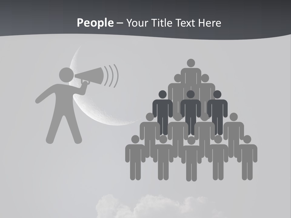 Crater Lunar White PowerPoint Template