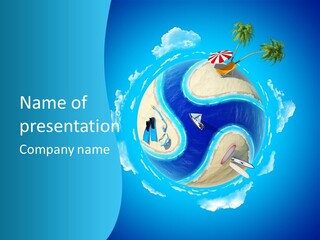 Blue Leisure Rest PowerPoint Template