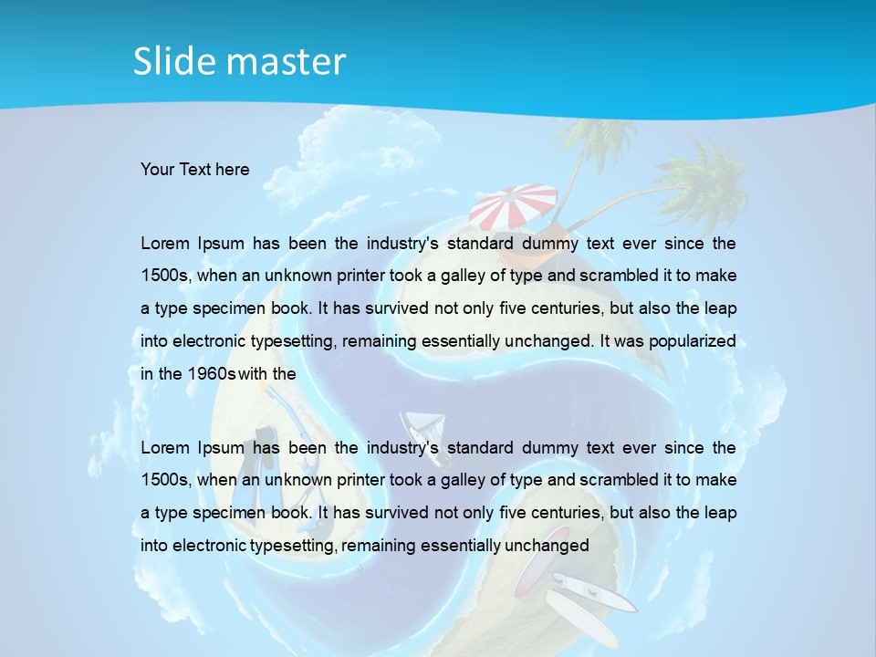Blue Leisure Rest PowerPoint Template
