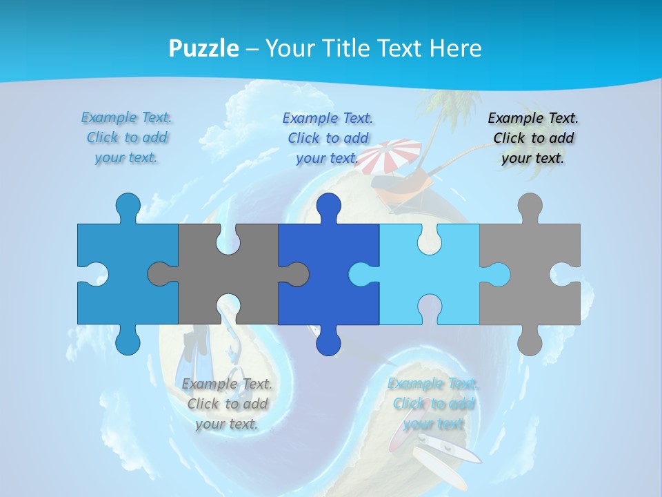 Blue Leisure Rest PowerPoint Template