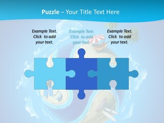 Blue Leisure Rest PowerPoint Template