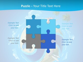 Blue Leisure Rest PowerPoint Template