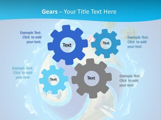 Blue Leisure Rest PowerPoint Template