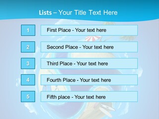 Blue Leisure Rest PowerPoint Template