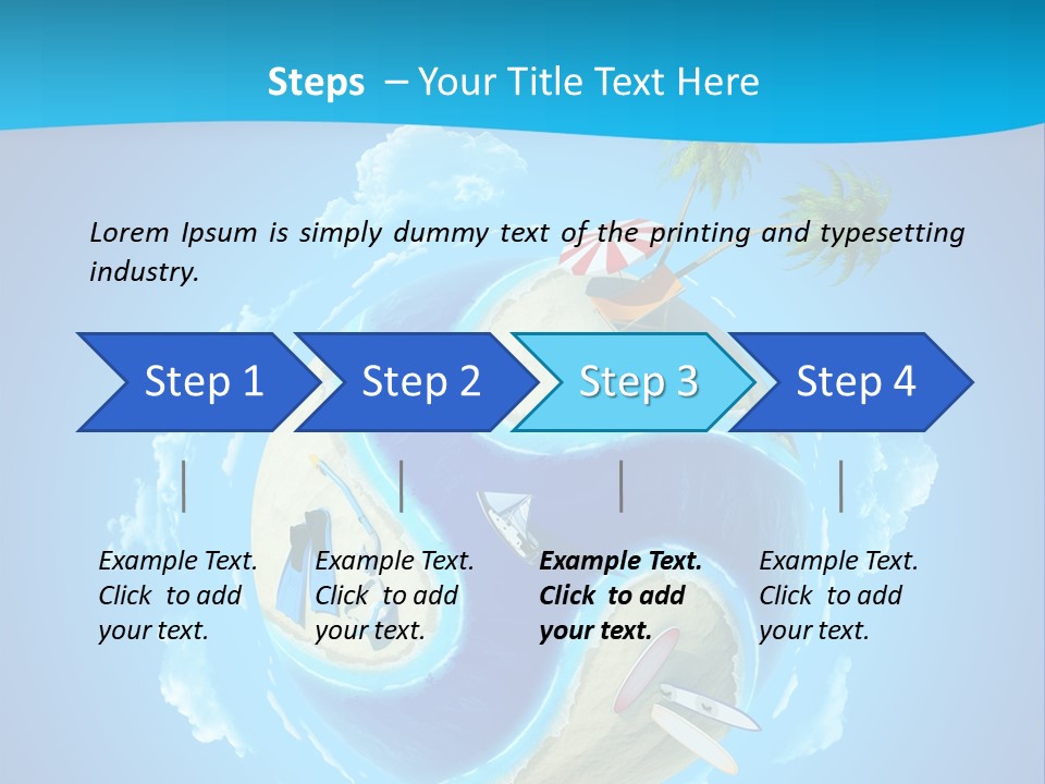 Blue Leisure Rest PowerPoint Template