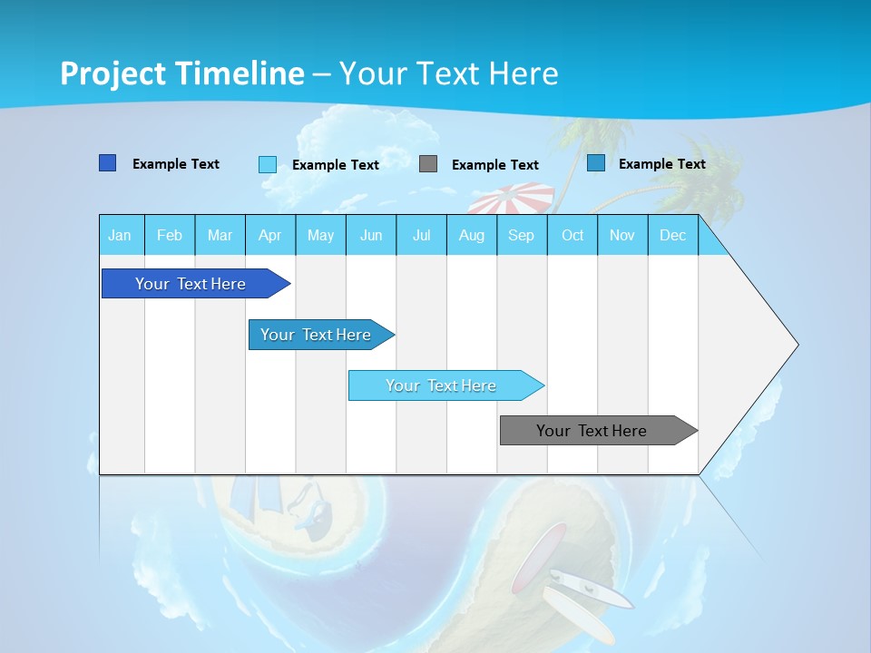 Blue Leisure Rest PowerPoint Template