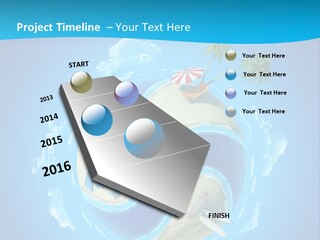 Blue Leisure Rest PowerPoint Template