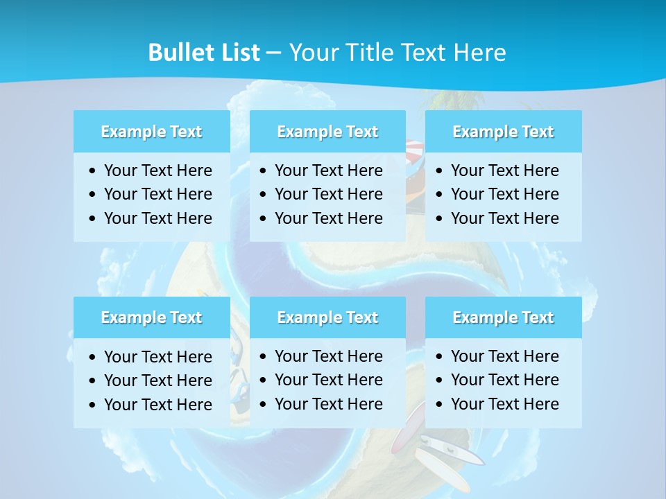 Blue Leisure Rest PowerPoint Template