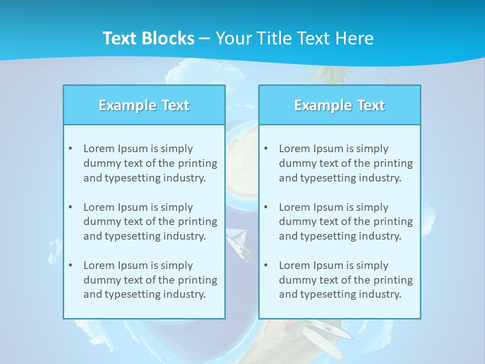 Blue Leisure Rest PowerPoint Template