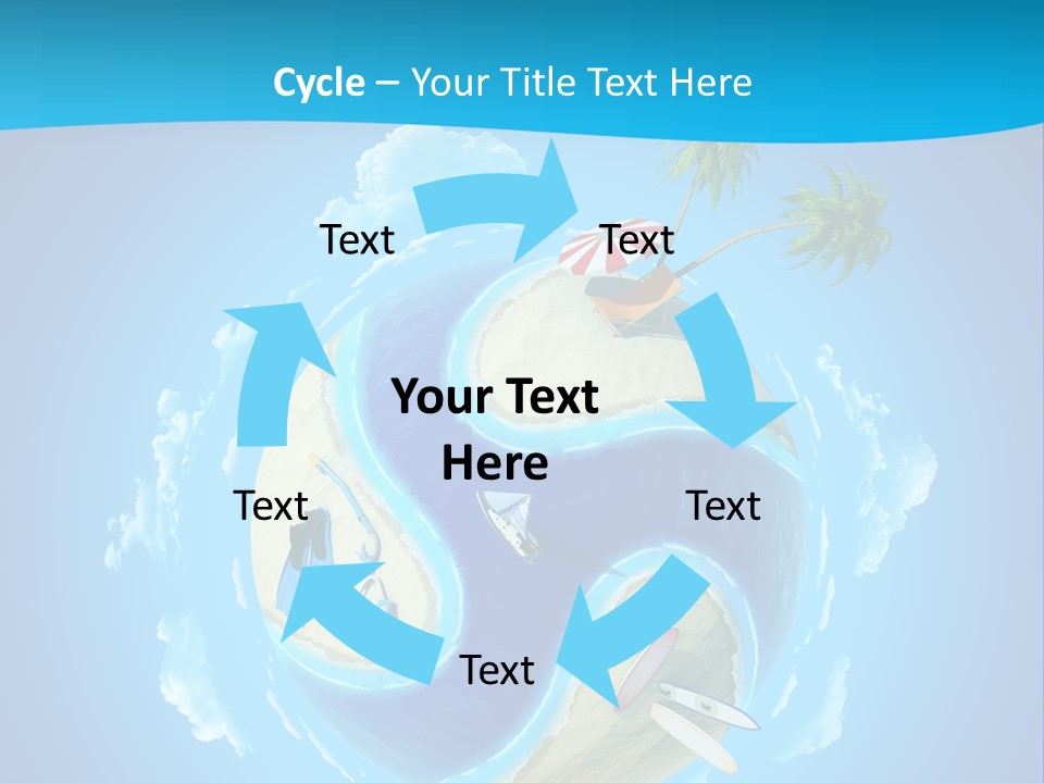 Blue Leisure Rest PowerPoint Template