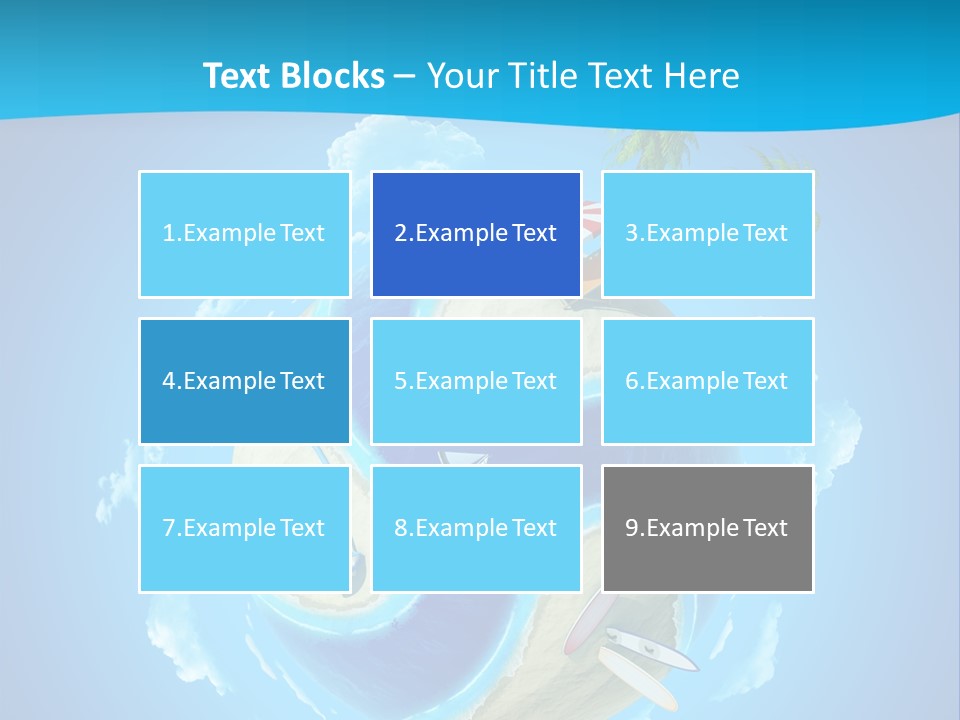Blue Leisure Rest PowerPoint Template