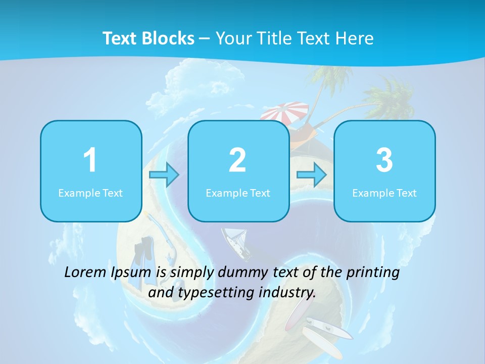 Blue Leisure Rest PowerPoint Template