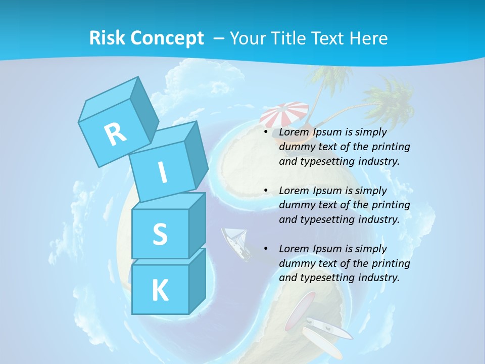 Blue Leisure Rest PowerPoint Template