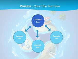 Blue Leisure Rest PowerPoint Template