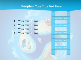 Blue Leisure Rest PowerPoint Template