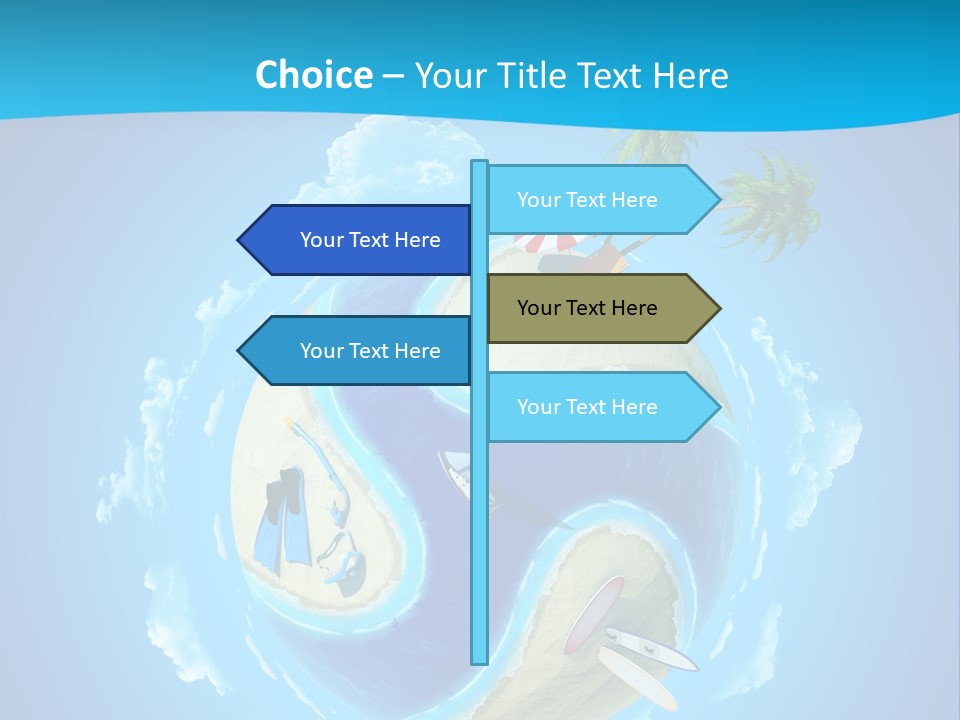 Blue Leisure Rest PowerPoint Template