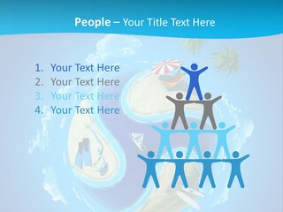 Blue Leisure Rest PowerPoint Template