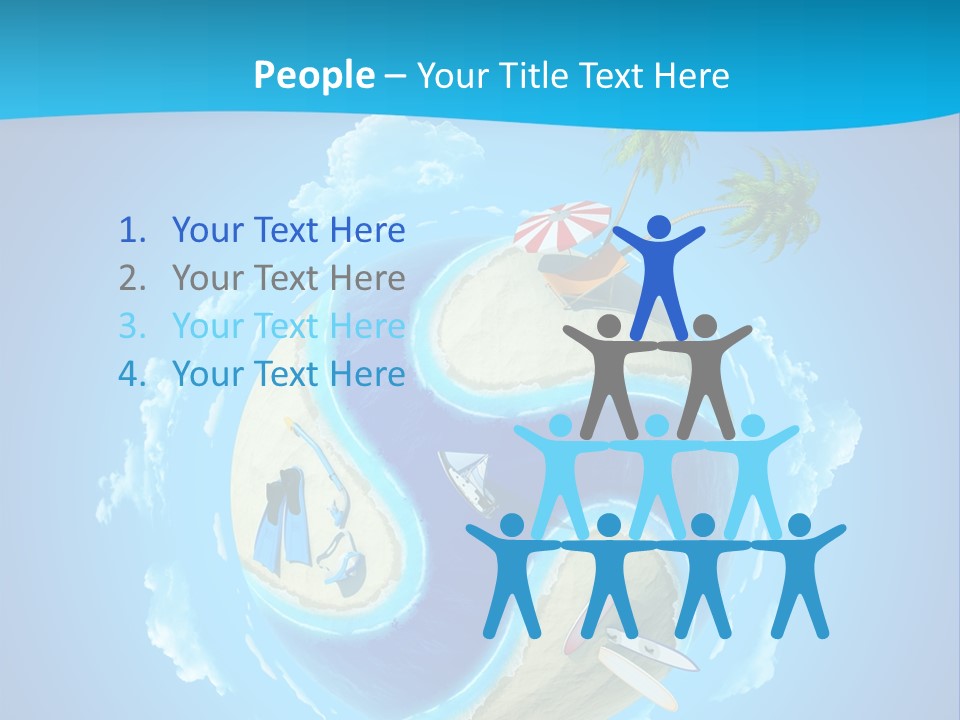 Blue Leisure Rest PowerPoint Template