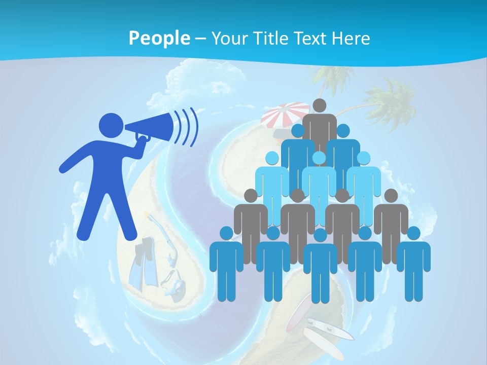 Blue Leisure Rest PowerPoint Template