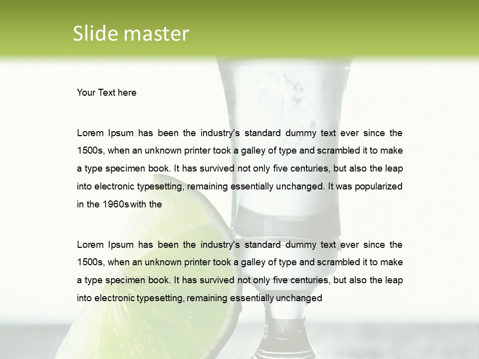 Tequila Cool Food PowerPoint Template