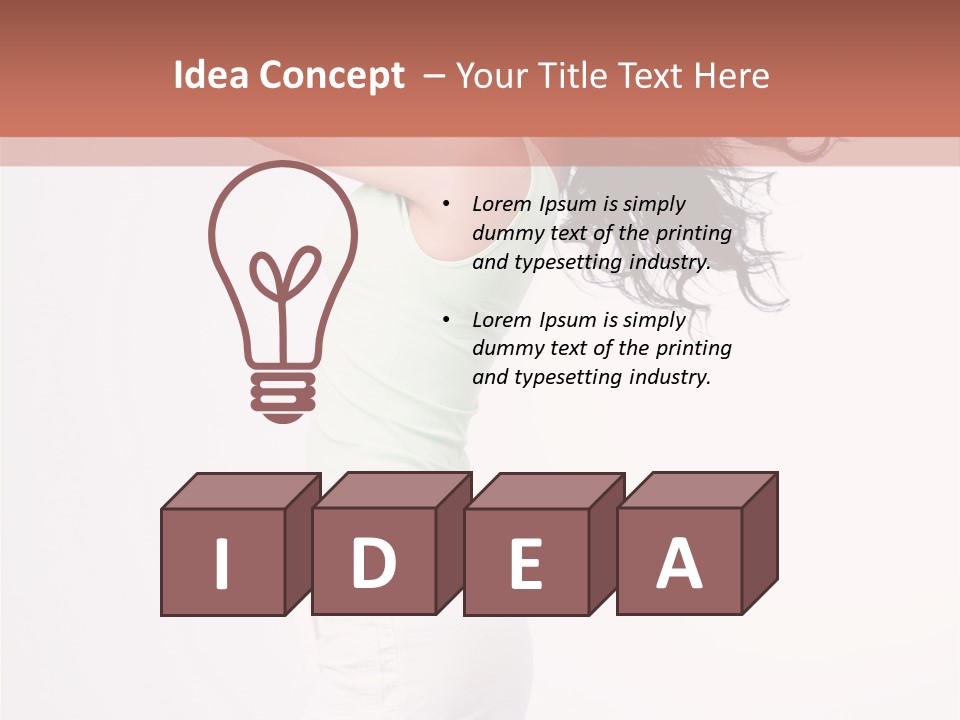 Happiness Positive Lady PowerPoint Template