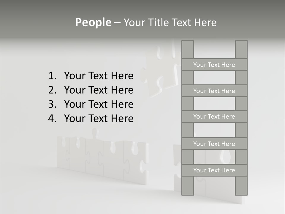 Incomplete Illustration Connection PowerPoint Template