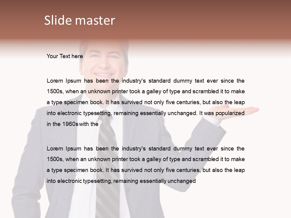 Professional Suit Isolated PowerPoint Template