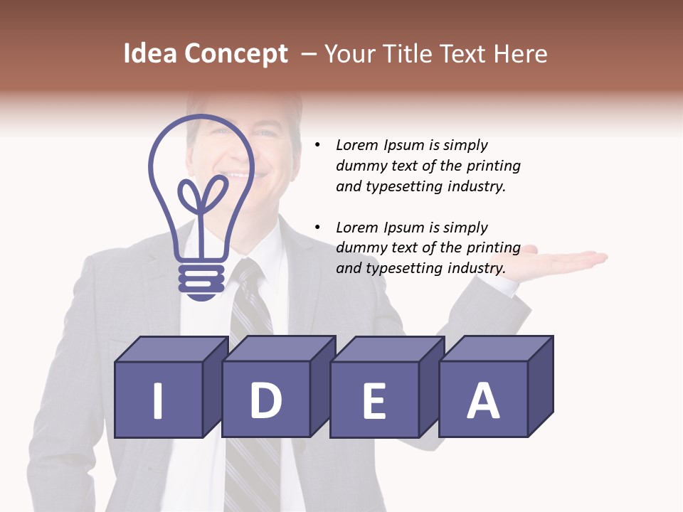 Professional Suit Isolated PowerPoint Template