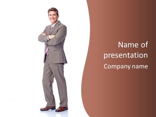 Career Suit Cheerful PowerPoint Template