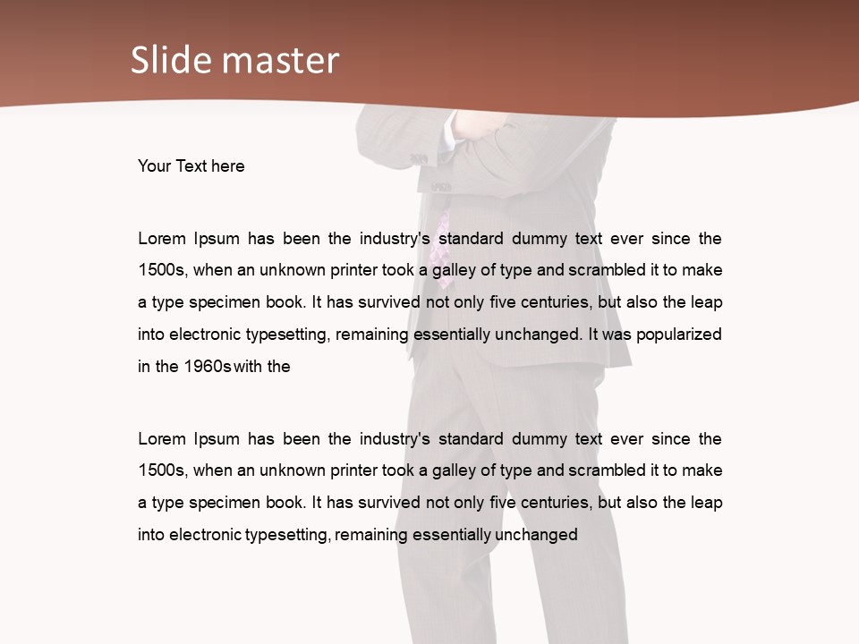 Career Suit Cheerful PowerPoint Template