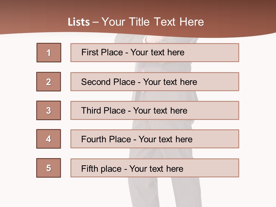 Career Suit Cheerful PowerPoint Template
