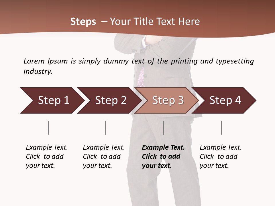 Career Suit Cheerful PowerPoint Template