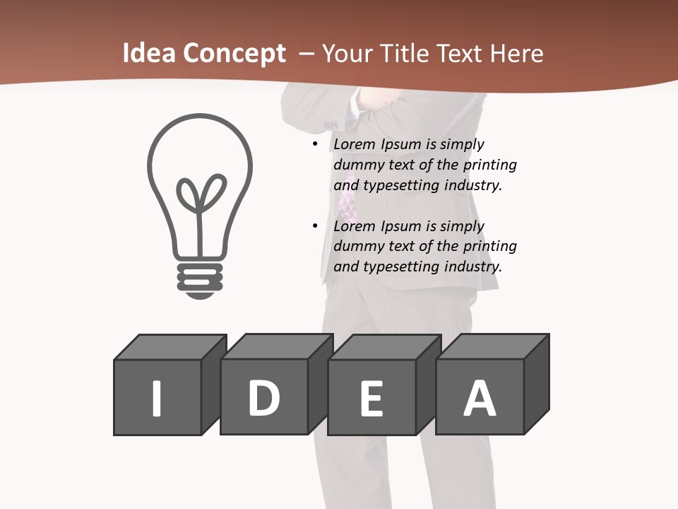 Career Suit Cheerful PowerPoint Template