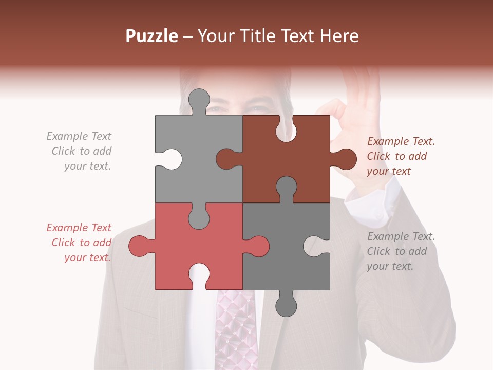 Suit Accountant Smiling PowerPoint Template