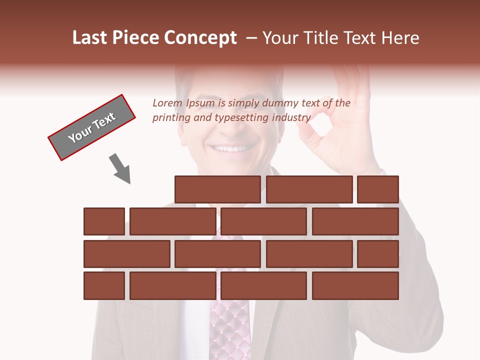 Suit Accountant Smiling PowerPoint Template