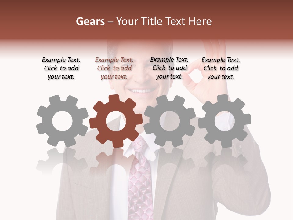 Suit Accountant Smiling PowerPoint Template