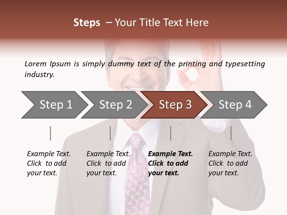 Suit Accountant Smiling PowerPoint Template
