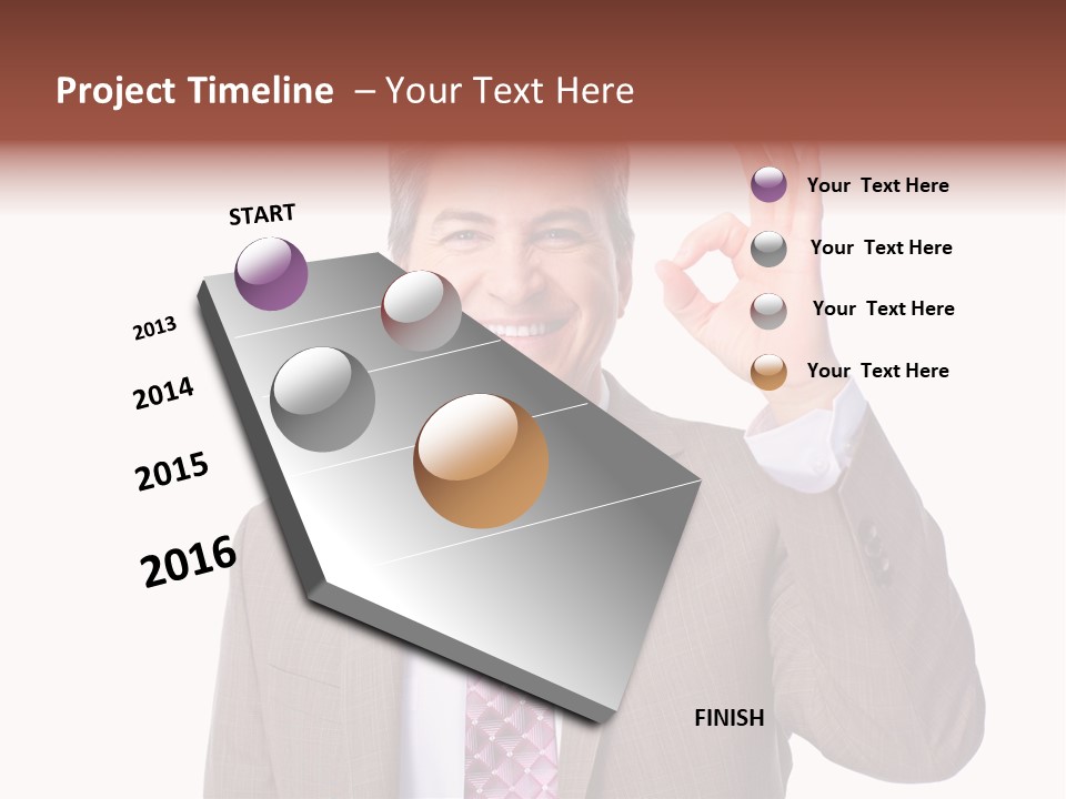 Suit Accountant Smiling PowerPoint Template