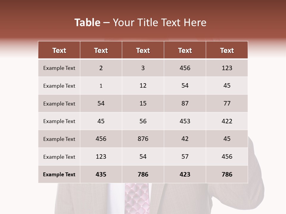 Suit Accountant Smiling PowerPoint Template