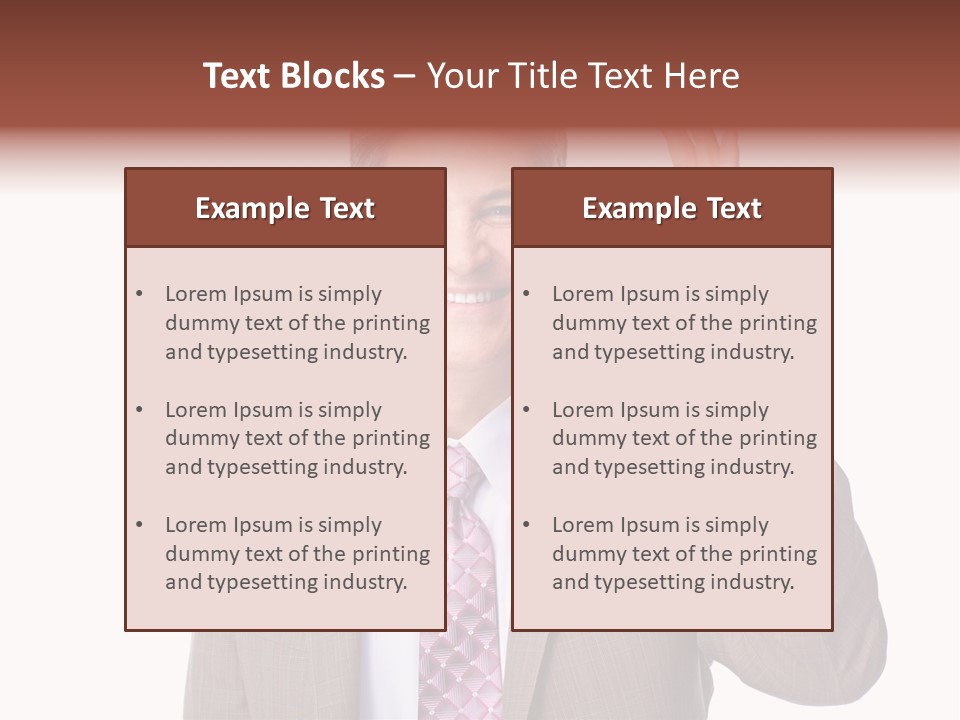 Suit Accountant Smiling PowerPoint Template