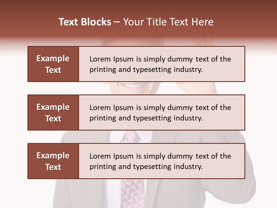 Suit Accountant Smiling PowerPoint Template