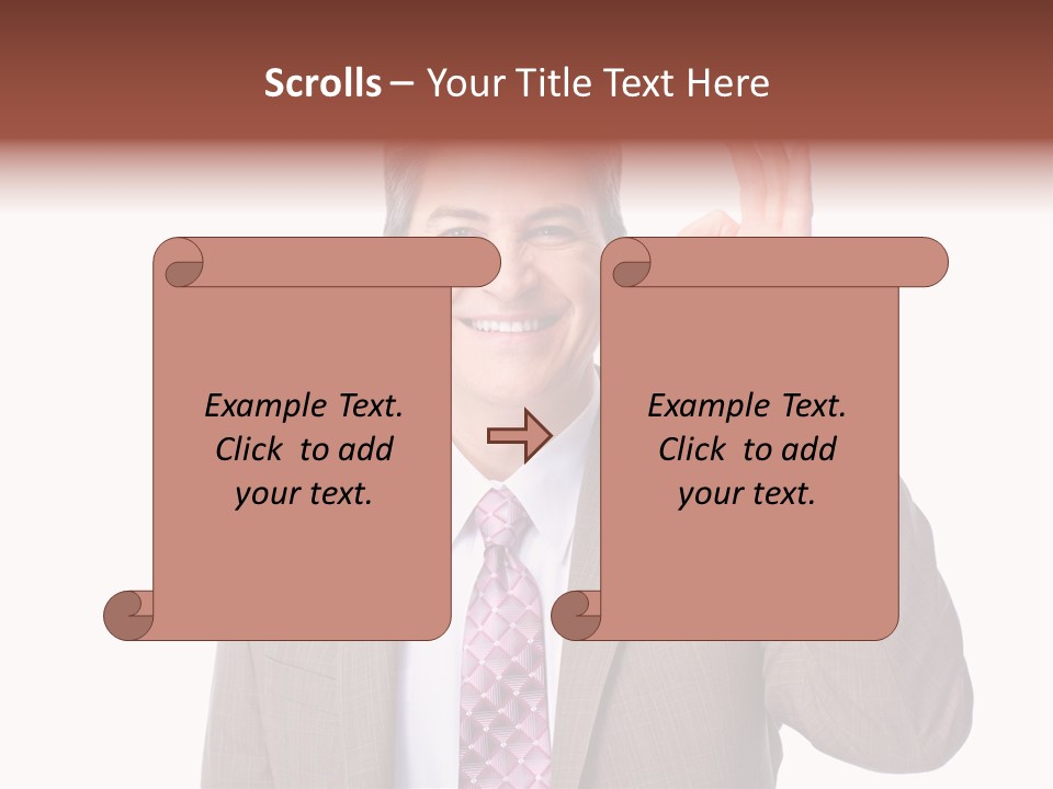 Suit Accountant Smiling PowerPoint Template