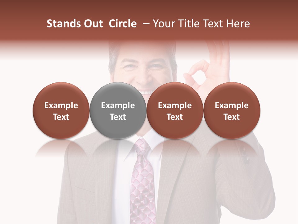 Suit Accountant Smiling PowerPoint Template